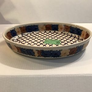 Boleslawiec Polish Pottery Large Oval Baker By Zaklady Ceramiczne 14” x …